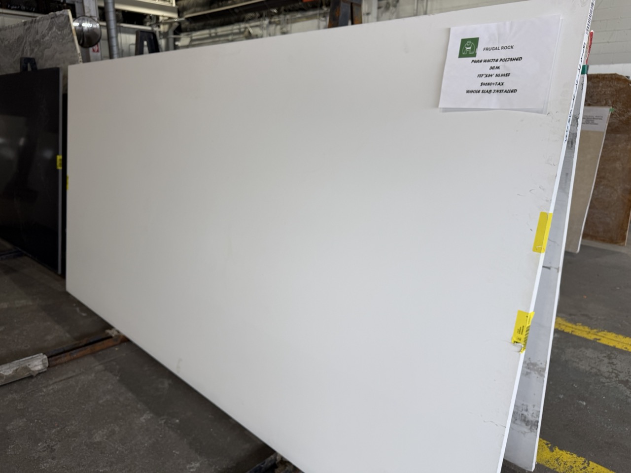 CAESARSTONE 1141 Pure White Polished Engineered Quartz - JUMBO SLAB