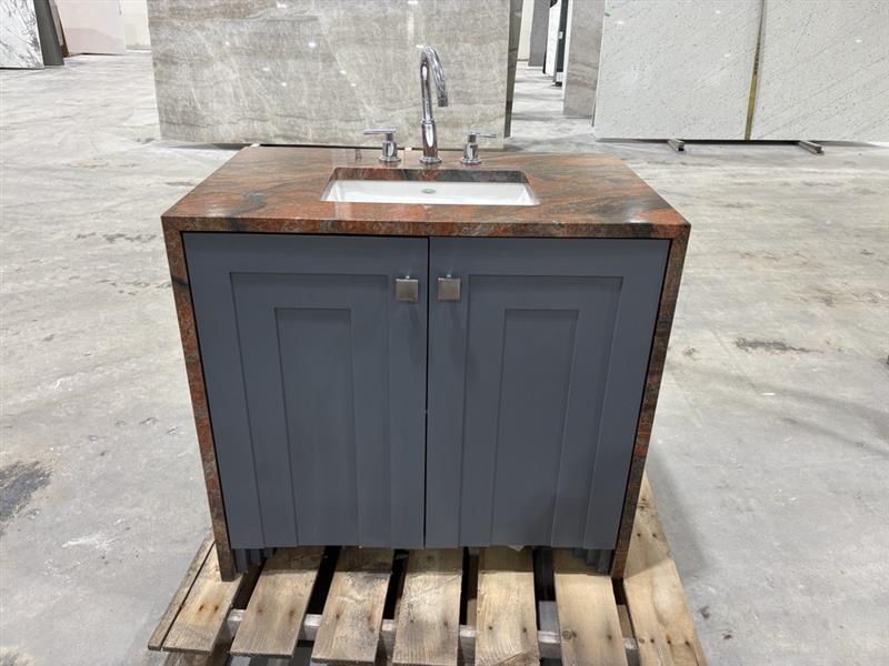 Granite Red Dragon Polished Bathroom Vanity
